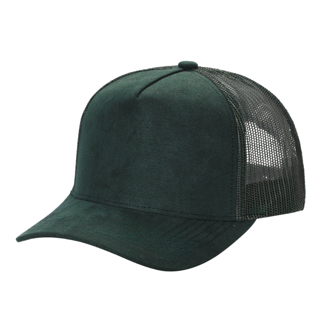SUM-PK6>5PANEL SUEDE FRONT AND MESH BACK CAPS 6pcs/pack