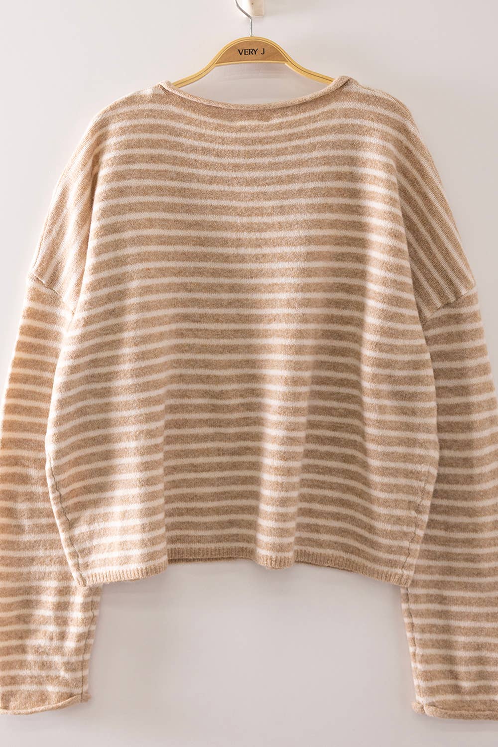 Button Down Stripe Sweater