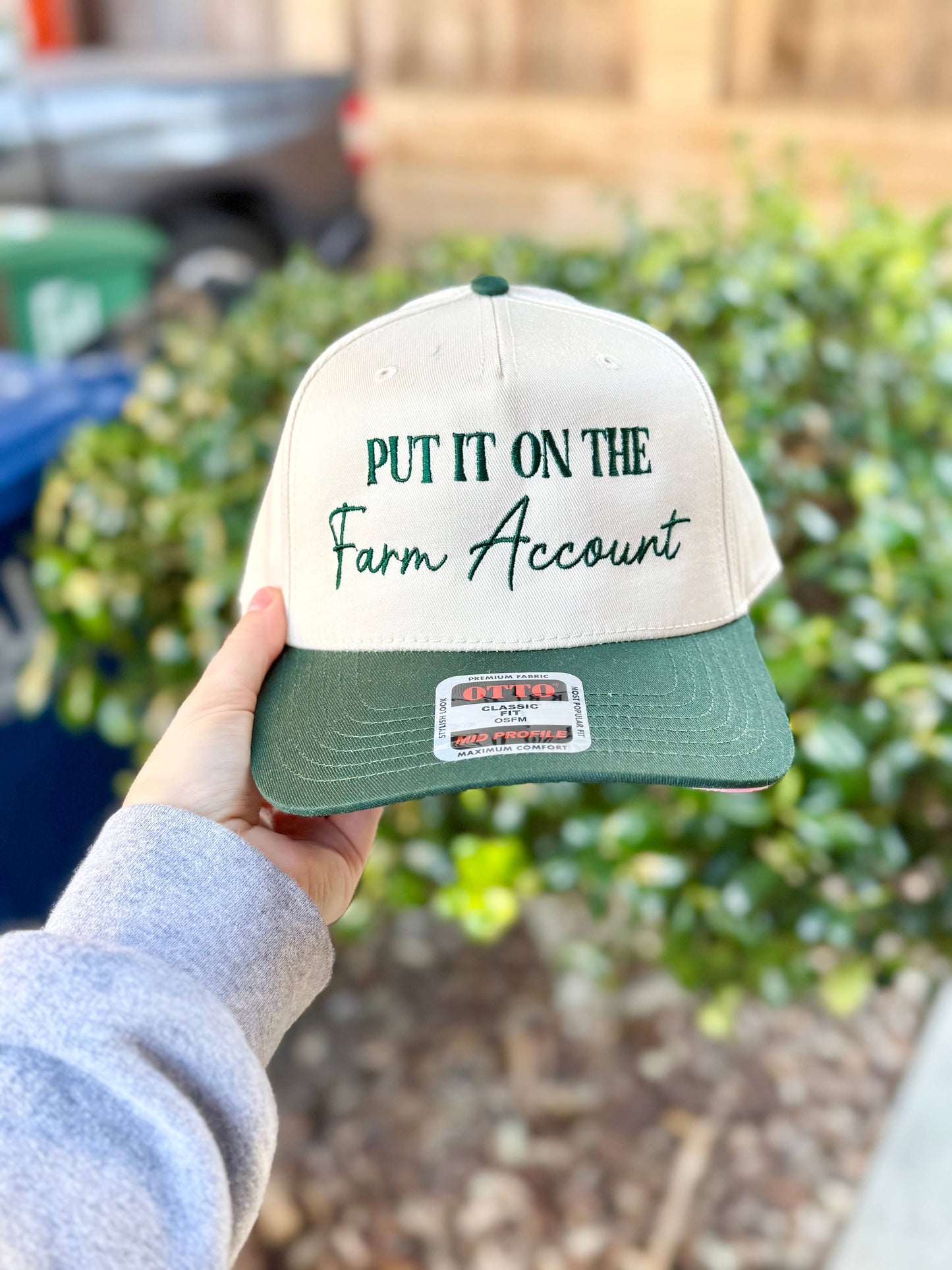 Put it on the Farm Account Embroidered Hat: Natural/Black