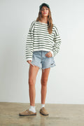 Basic Striped Knit Sweater