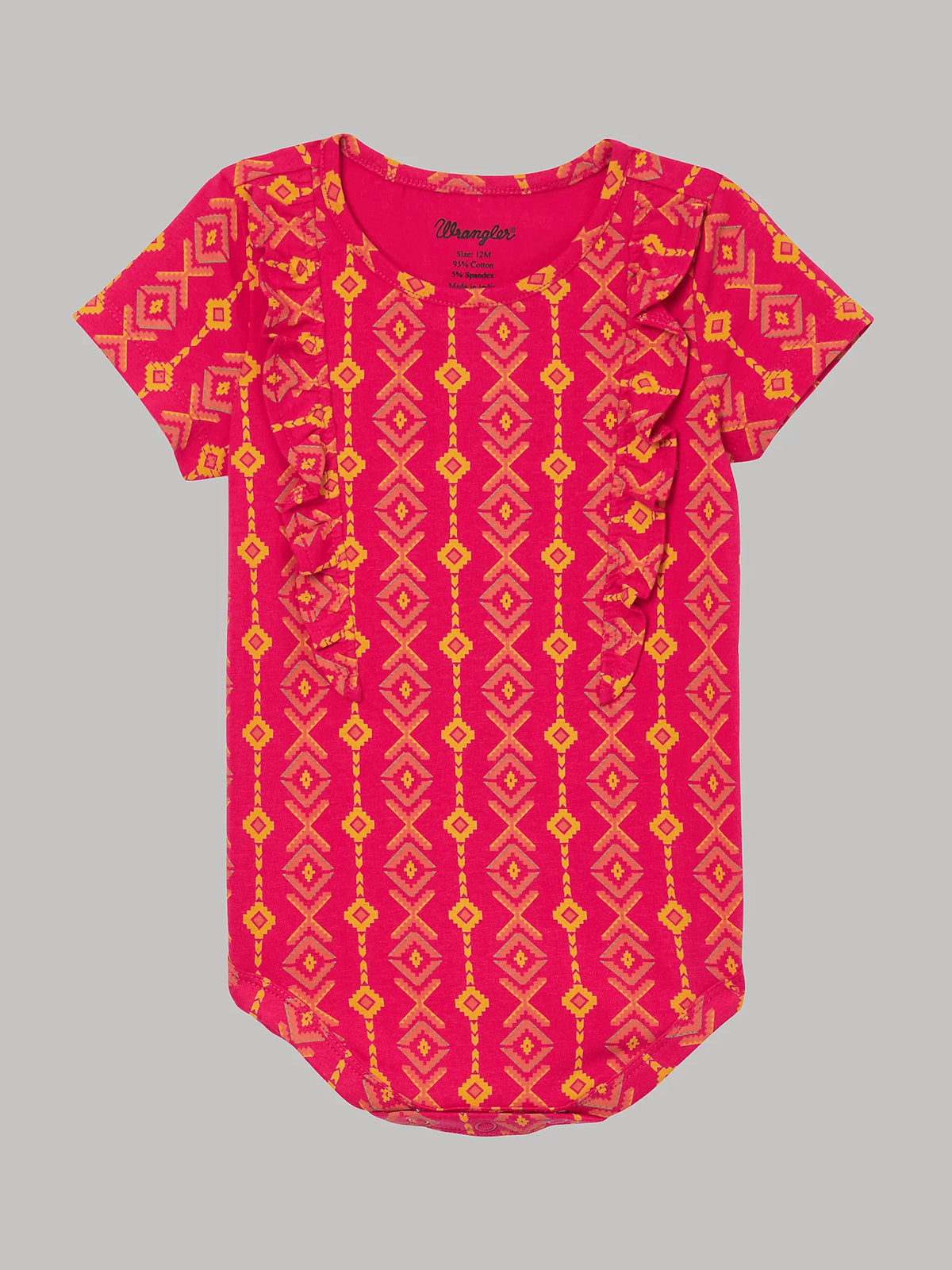 Baby Girl's Colorful Ruffle Bodysuit in Red