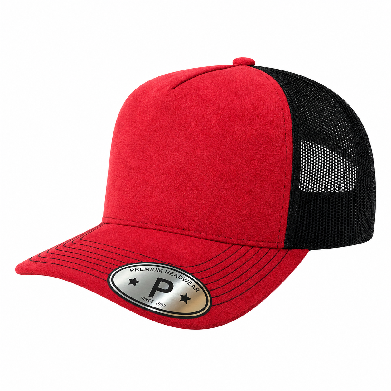 SUM-PK6>5PANEL SUEDE FRONT AND MESH BACK CAPS 6pcs/pack