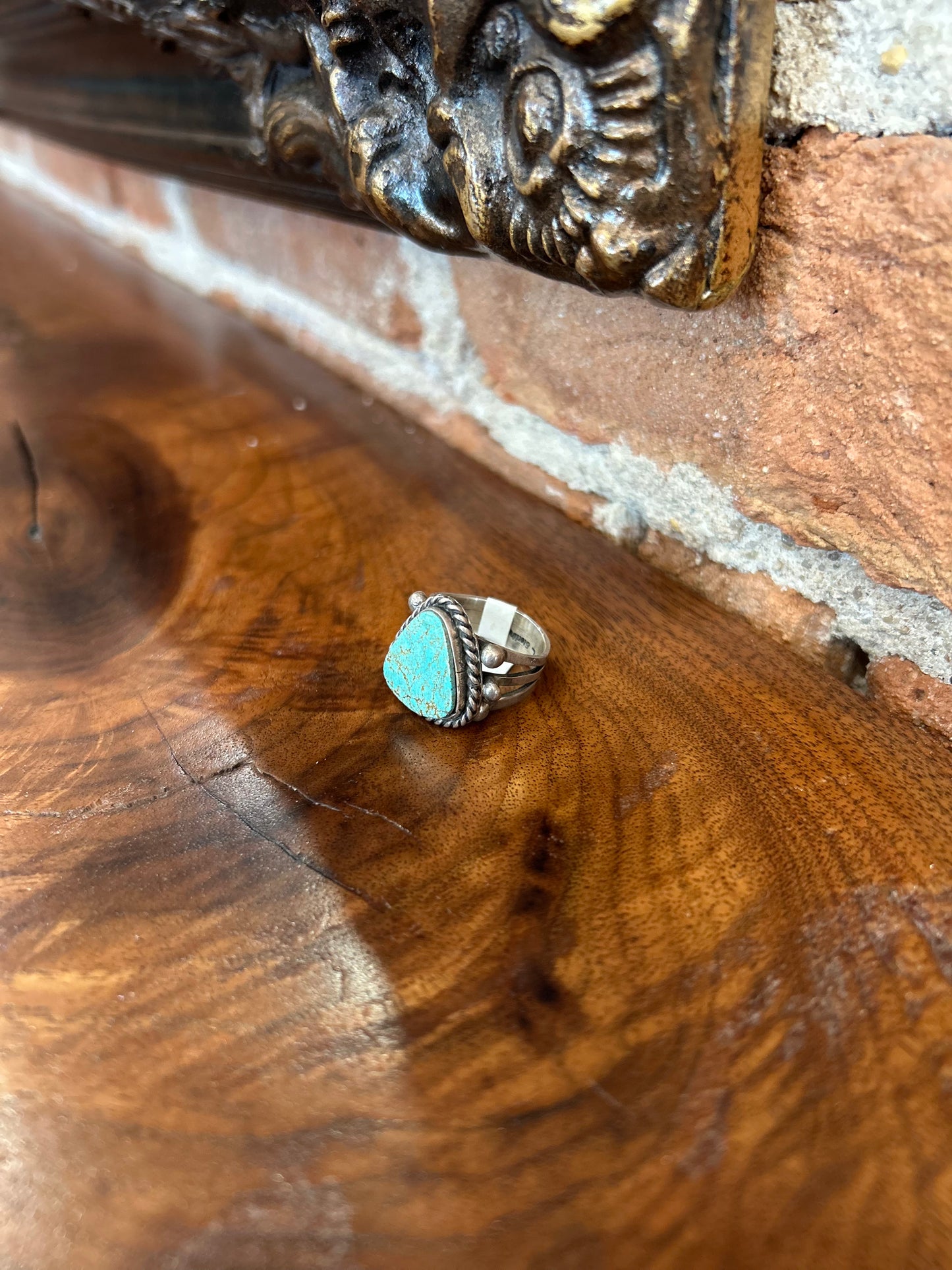 Genuine turquoise ring - 6.75