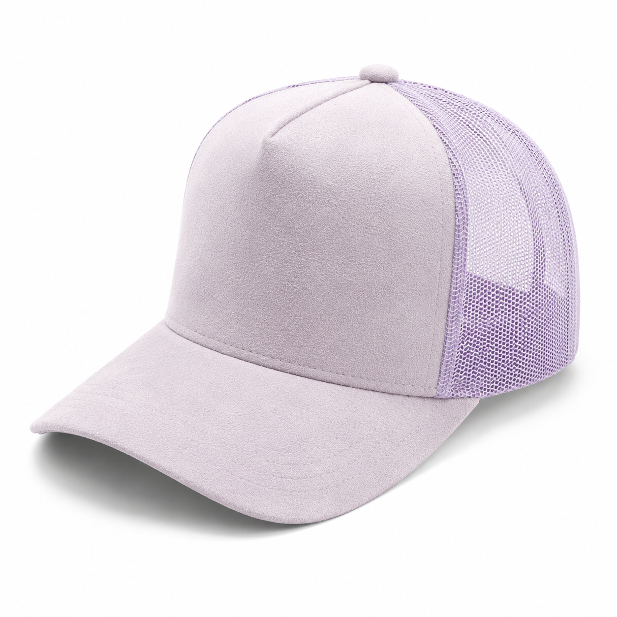 SUM-PK6>5PANEL SUEDE FRONT AND MESH BACK CAPS 6pcs/pack