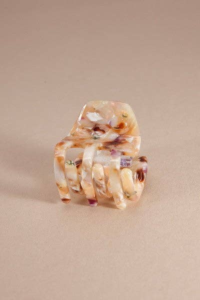 CELLULOSE SOLID TORT CHECKER HAIR CLAW CLIPS | 40H538