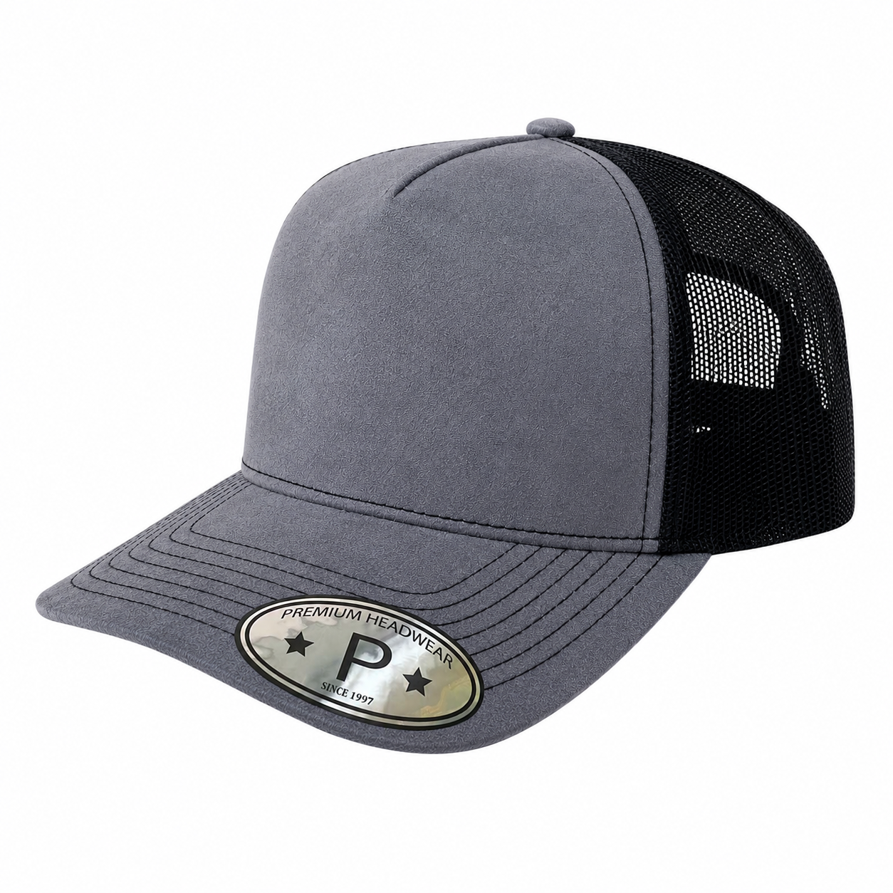 SUM-PK6>5PANEL SUEDE FRONT AND MESH BACK CAPS 6pcs/pack