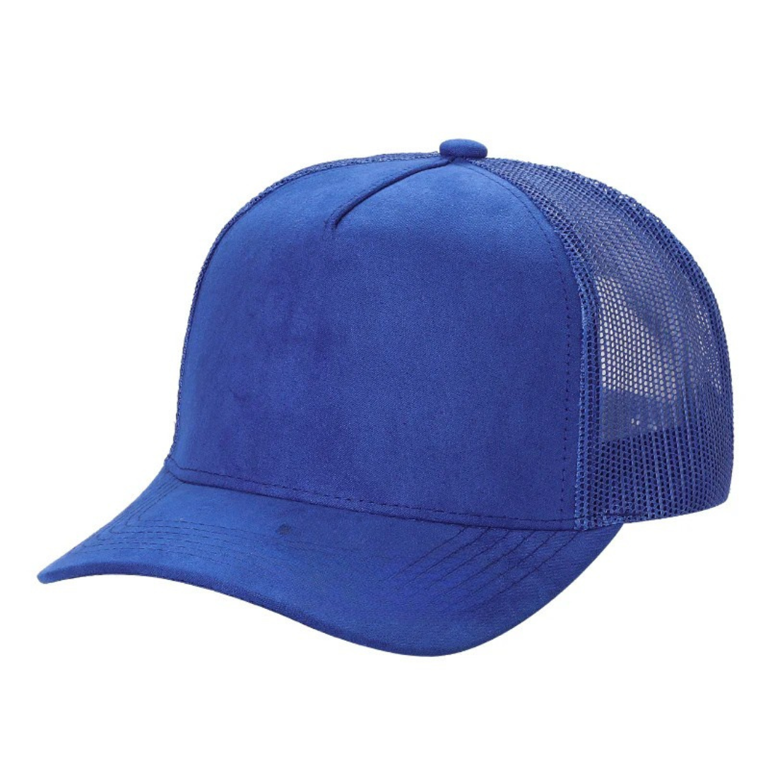 SUM-PK6>5PANEL SUEDE FRONT AND MESH BACK CAPS 6pcs/pack