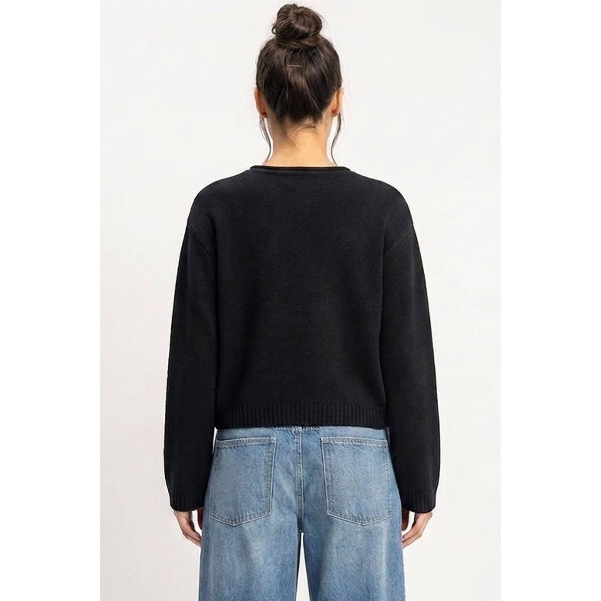 Wide Sleeve Pocket Sweater