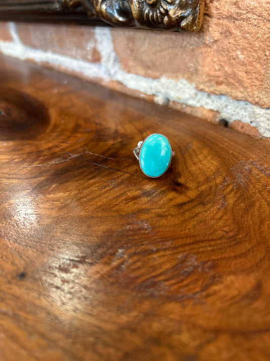Genuine turquoise ring - 8.75