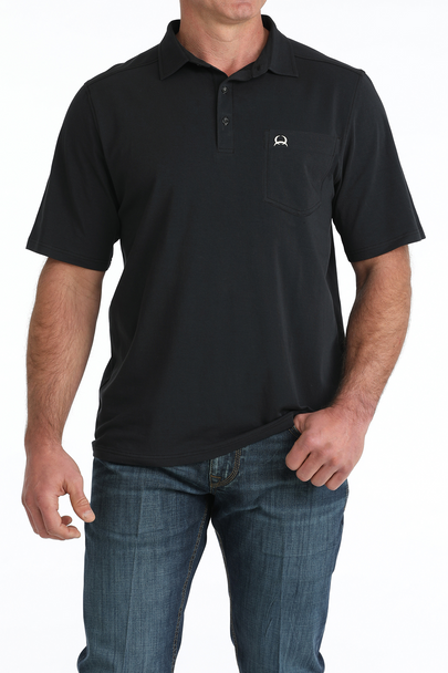 Mens Cinch Arenaflex Polo-Black