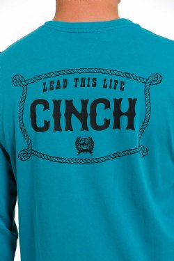 Men's Lead This Life Long Sleeve Tee - Teal
