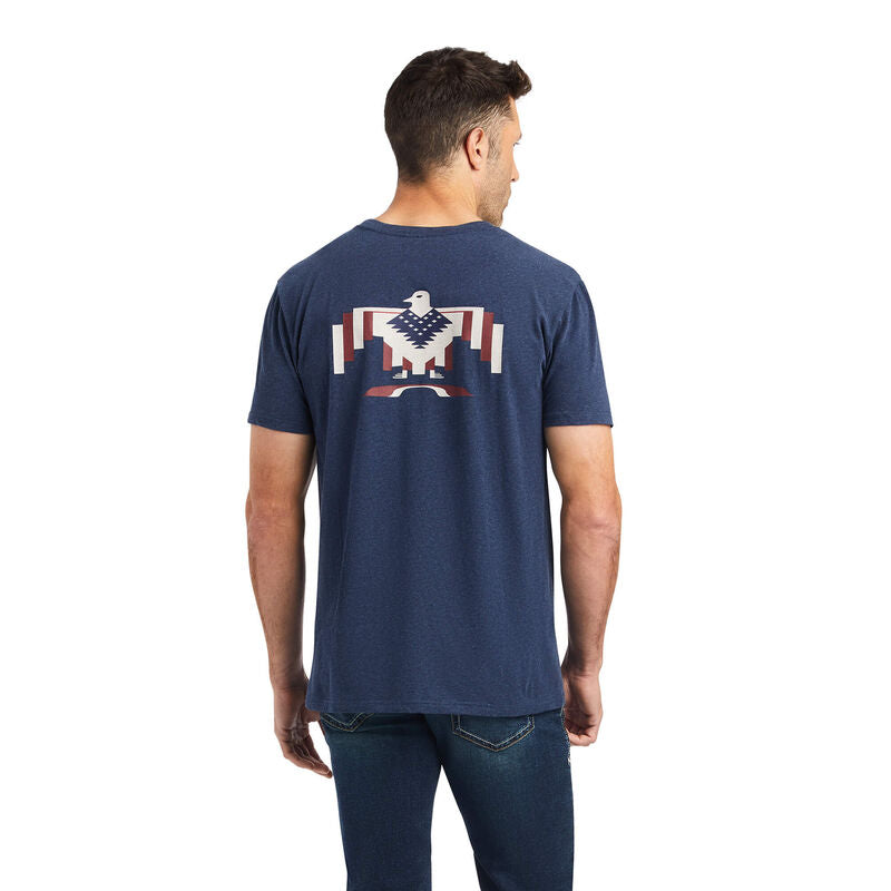 Chimayo Graphic T-Shirt-NAVY HEATHER