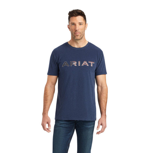 Chimayo Graphic T-Shirt-NAVY HEATHER