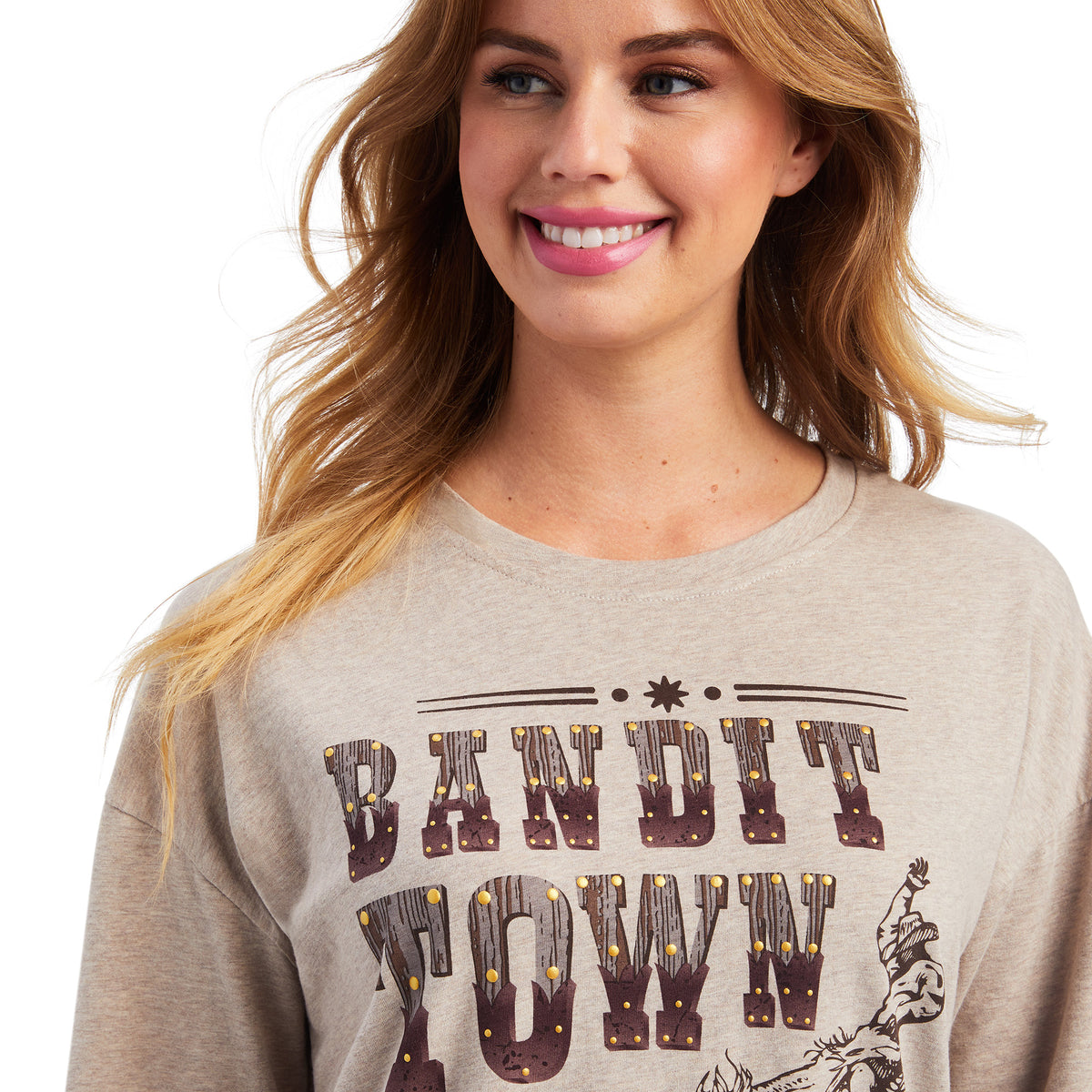 Saloon LS Top- Brown Oatmeal