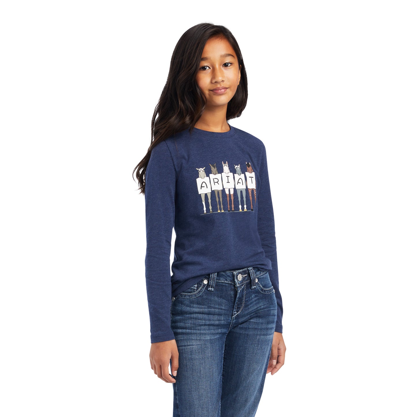Fan Club LS Tee- Navy Heather