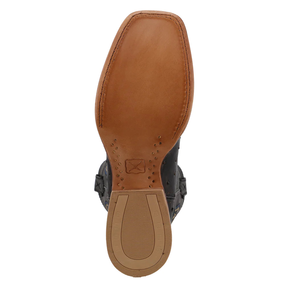 Mens Twisted X Ostrich Boots- Black